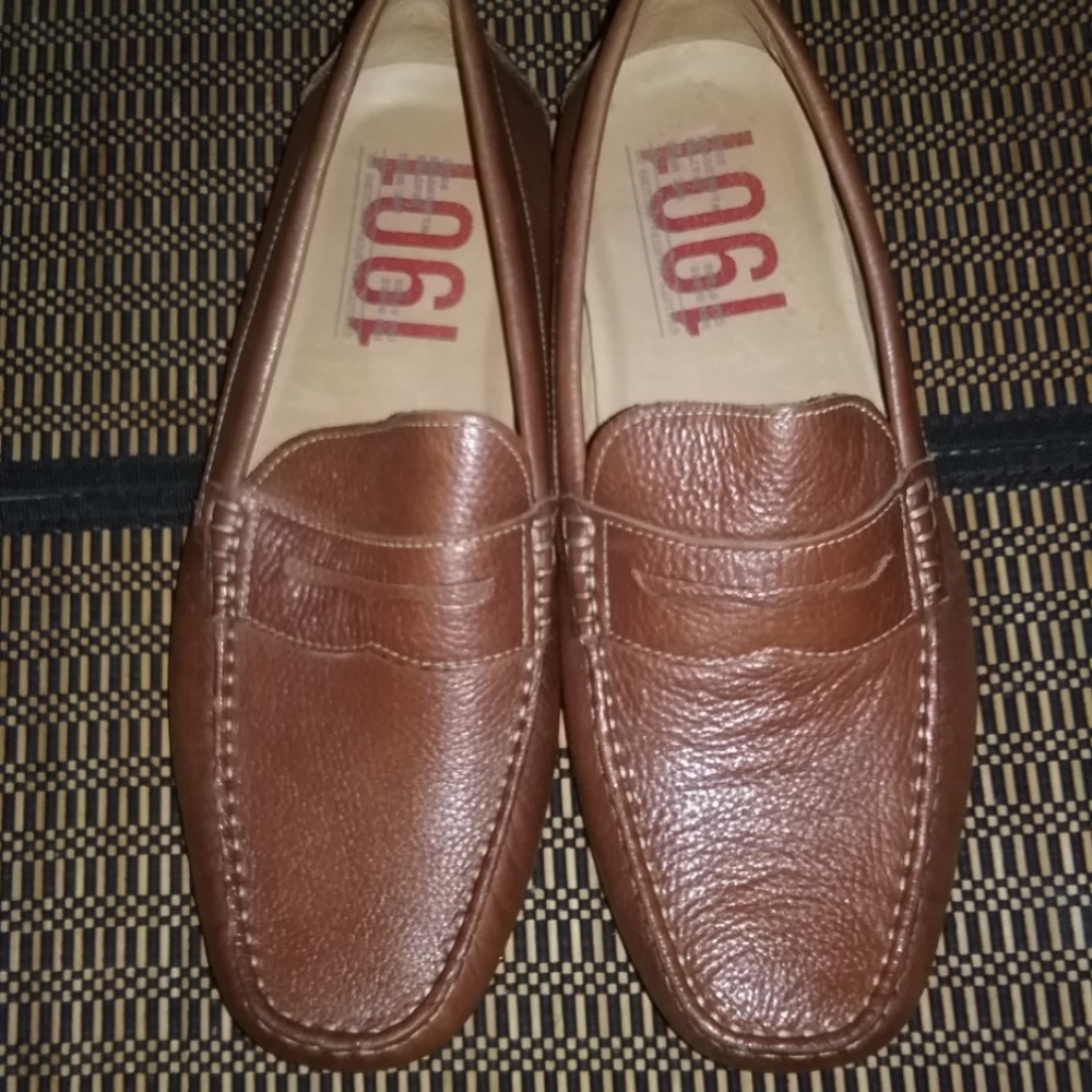 Mens 1901 Design Leather Slip-ons  Size 11